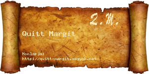 Quitt Margit névjegykártya
